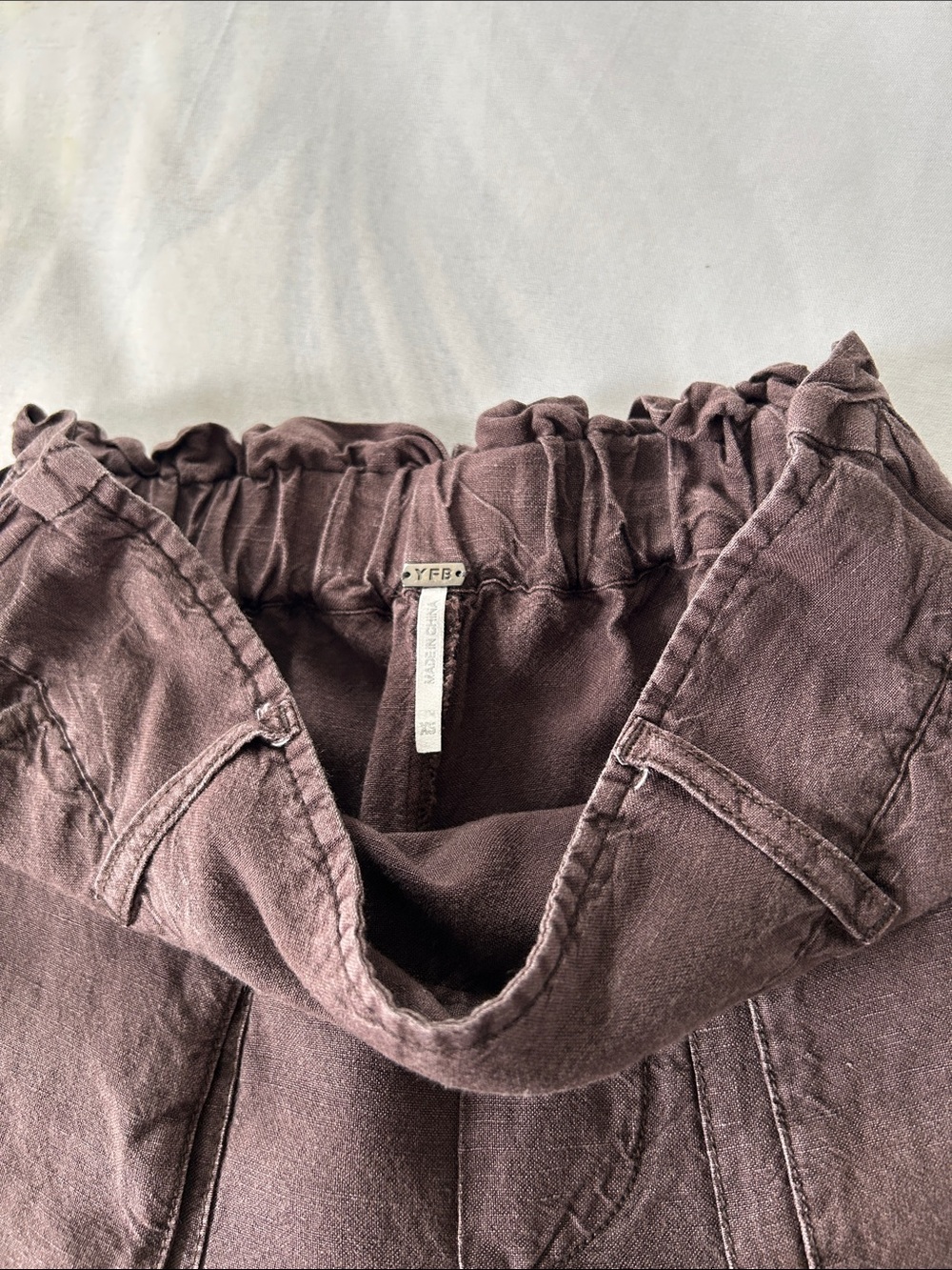 Wide Leg Utility Pants in Cocoa Brown - Picture 3 of 10